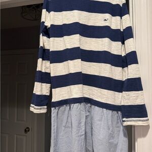 Vineyard Vines Navy & White Striped girls dress